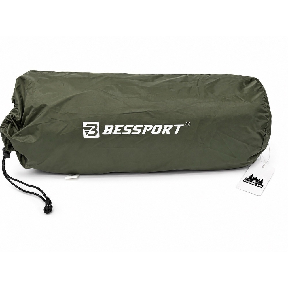 Bessport 2 Person Camping Tent Green Backpacking Dome Tent Dual Doors Vestibules